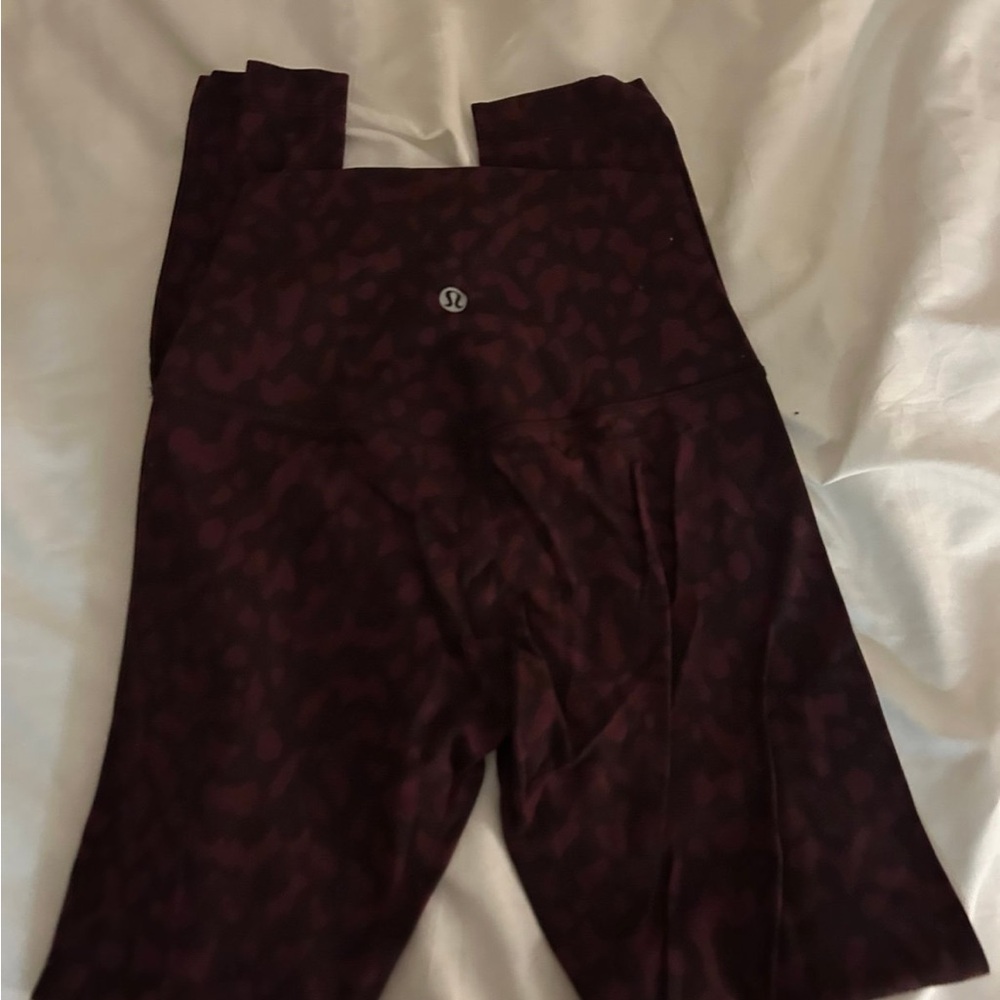 lululemon athletica Burgundy Patterned Leggings